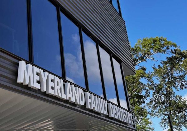 Meyerland Family Dentistry office exterior on North Braeswood Boulevard in Houston